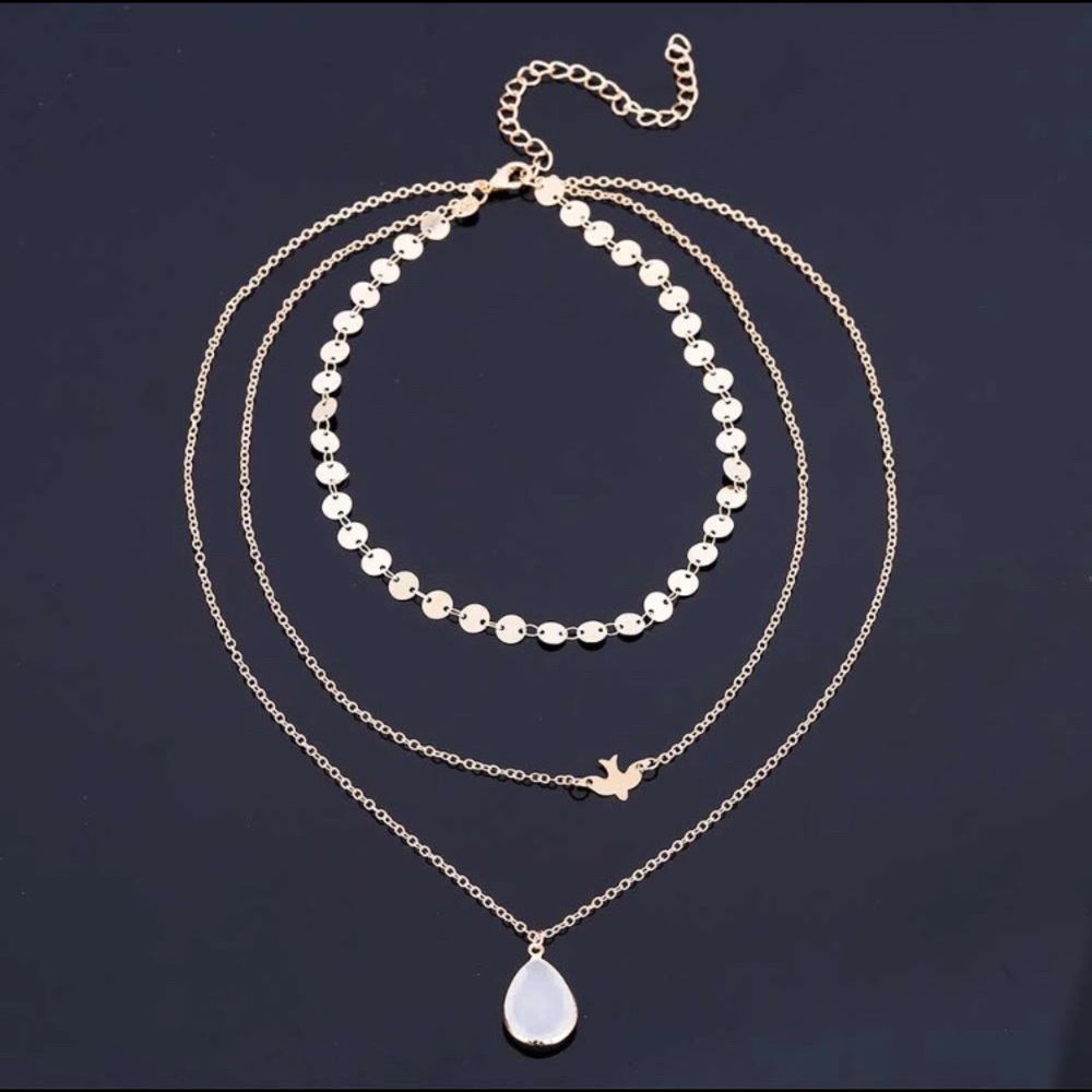 Gold Dainty 18KGP Delicate Layer Choker Necklace - Picture 4 of 7